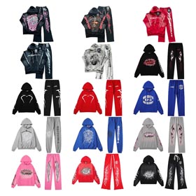 Hölle Stern Distressed Hoodie Set-0066  