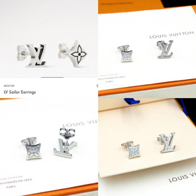 Louis Vuitton LV Buchstabe und Blume Ohrringe-3810  