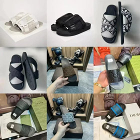 DIOR Alpha Oblique Druck Flach-Slip-on Verschleißschutz Flip-Flops-2944  