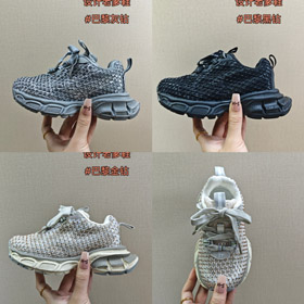 Balenciaga 3XL Fishnet Runde Zehe Spitze-Up Low-Top Kinderschuhe-4158  